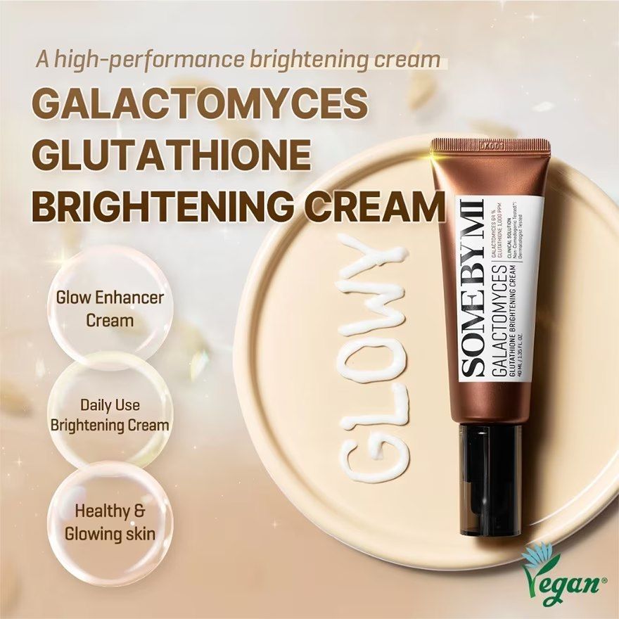 Some By Mi Galactomyces Glutathione Brightening Face Cream. Moisturizes, Brightens, Glows, Fade Dark Spots, Hyperpigmentation, Evens, Soothes, Stimulate Collagen Production & Enhance radiance.