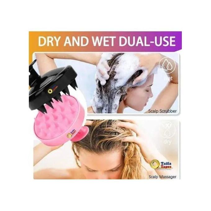 Shampoo Brush Head Scrubber Handheld Soft Scalp Massager Brush Silicone Shampoo Brush Hair Scalp Massager