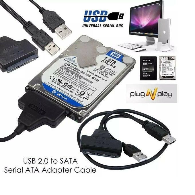 USB to SATA Cable Adapter for 2.5" HDD SSD Hard Drive Connector SATA Cable Hard Disk Reader