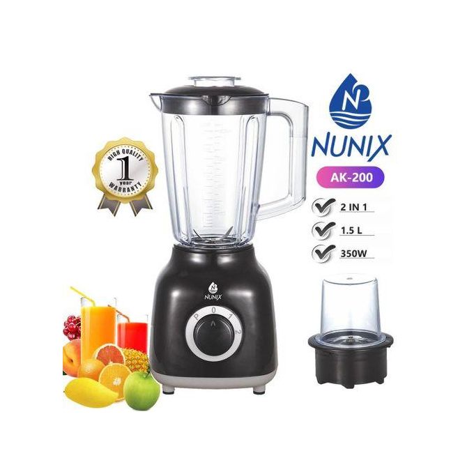 Nunix AK-200 blender 2 in 1 Nunix blender with 1.5L jar and grinding machine 350W