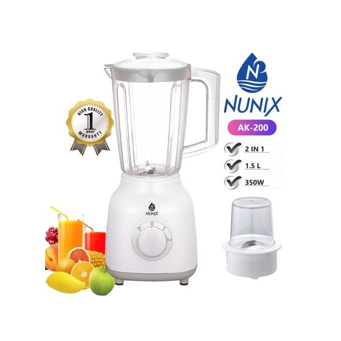 Nunix AK-200 blender 2 in 1 Nunix blender with 1.5L jar and grinding machine 350W