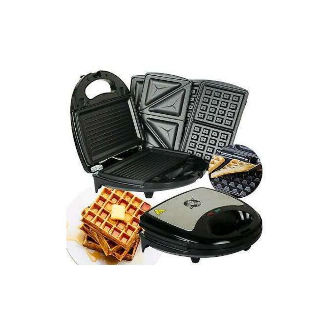4 in 1 Boma electric sandwich maker with grill donuts and  waffle maker non-stick plates BM-804B 850W