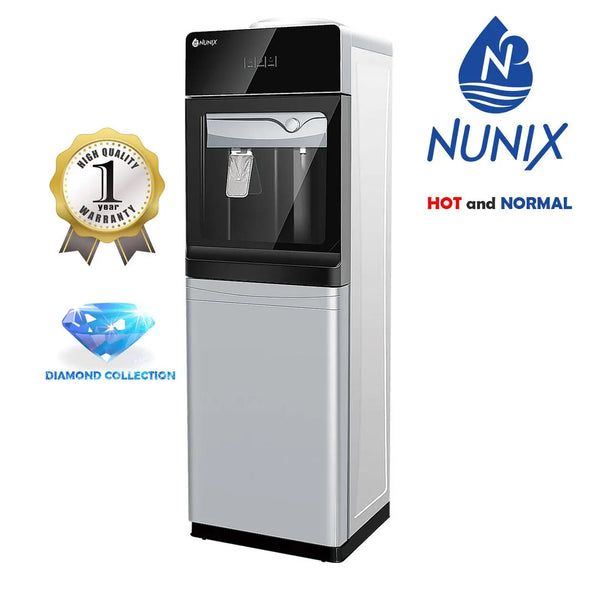 R23 Tempered Glass Hot And Cold Nunix Water Dispenser Nunix R23 hot and Cold water dispenser - with tap locking compartment