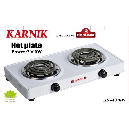 2000W Rashnik Spiral double Hot Plate Electric Sprial Hotplate Cooker double coil Electric Cook Rashnik Double Coil Burner -RN-4078W topr White