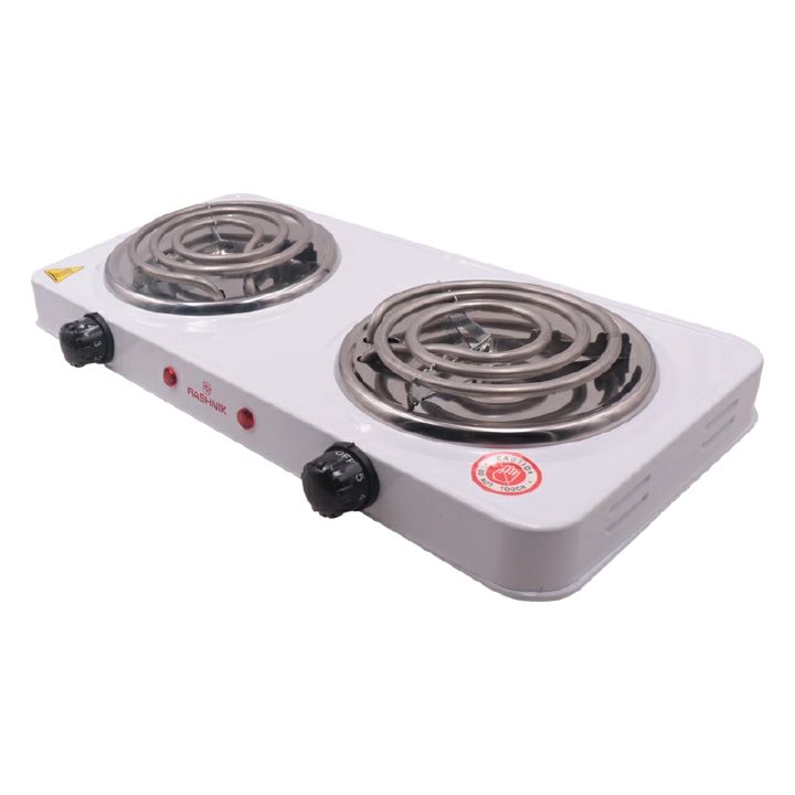 2000W Rashnik Spiral double Hot Plate Electric Sprial Hotplate Cooker double coil Electric Cook Rashnik Double Coil Burner -RN-4078W topr White