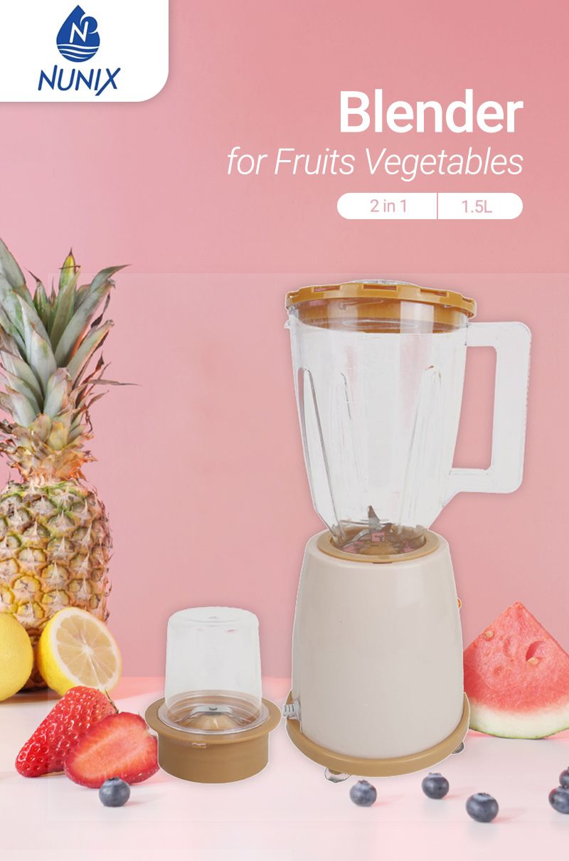 Nunix Ak-100 2 In 1  Blender With Grinding Machine and 1.5 Ltrs jar 350W Nunix blender