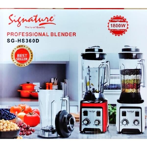 Signature SG-SH360D Heavy Duty Professional Commercial Blender 1800W With 5L Unbreakable jar Professional Signature Blender