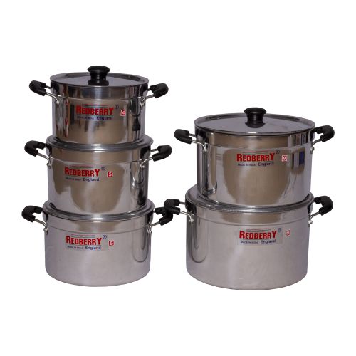 10 pcs redberry cookware set heavy duty casserole Aluminum stock pots with lids Cooking pots  for  kitchen and dining cookware sets 18,20,22,24,26 cm