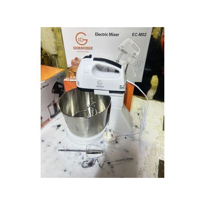 eurochef stand mixer with 2 ltrs bowl 250w stainless steel