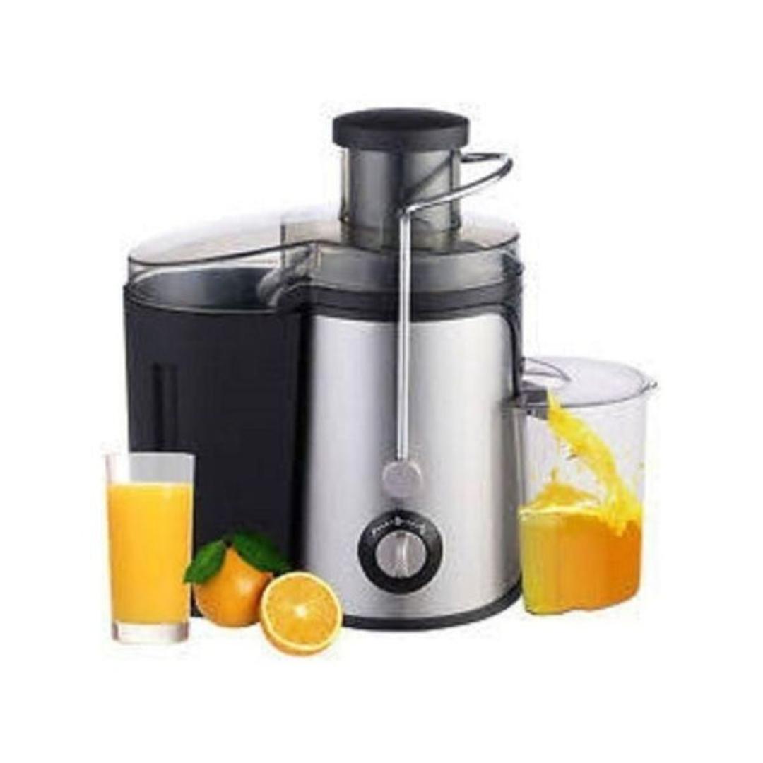 Sutai electric juice extractor with stainless steel body and 400W powerful motor. Sutai electric juicer silver color
