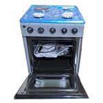 Eurochef Standing Cooker / 3G1E+E OVEN Free Stand Glass Top Cooker,rotisserie Silver, 60L electric oven With Timer Eurochef 3+1 standing gas Cooker 3 Gas Burners 1 electric Hot Plate