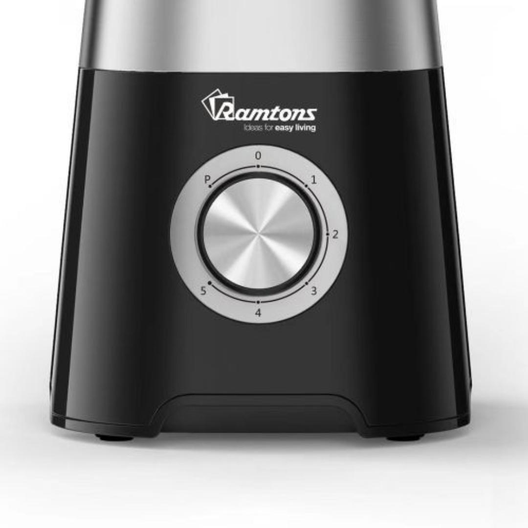 Ramtons RM/673 BLENDER + MILL 1.5 LITERS 5 SPEED  2 in 1 Ramtons blender black (1YR WRTY)