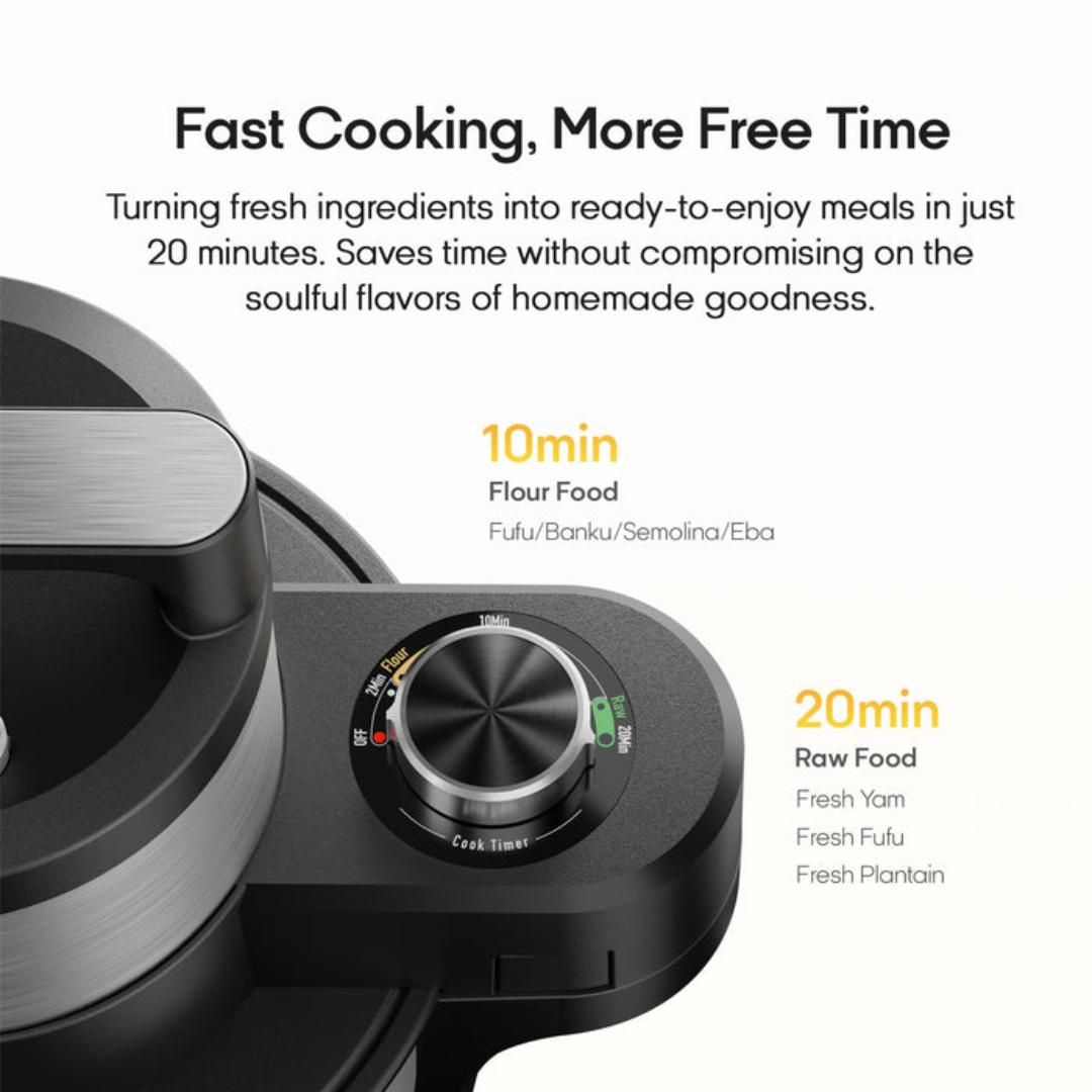 Syinix Fully Automatic Ugali Cooker Swallow Maker Pounding Machine Rice Cooker Cooking Appliance SFM50E1 5L