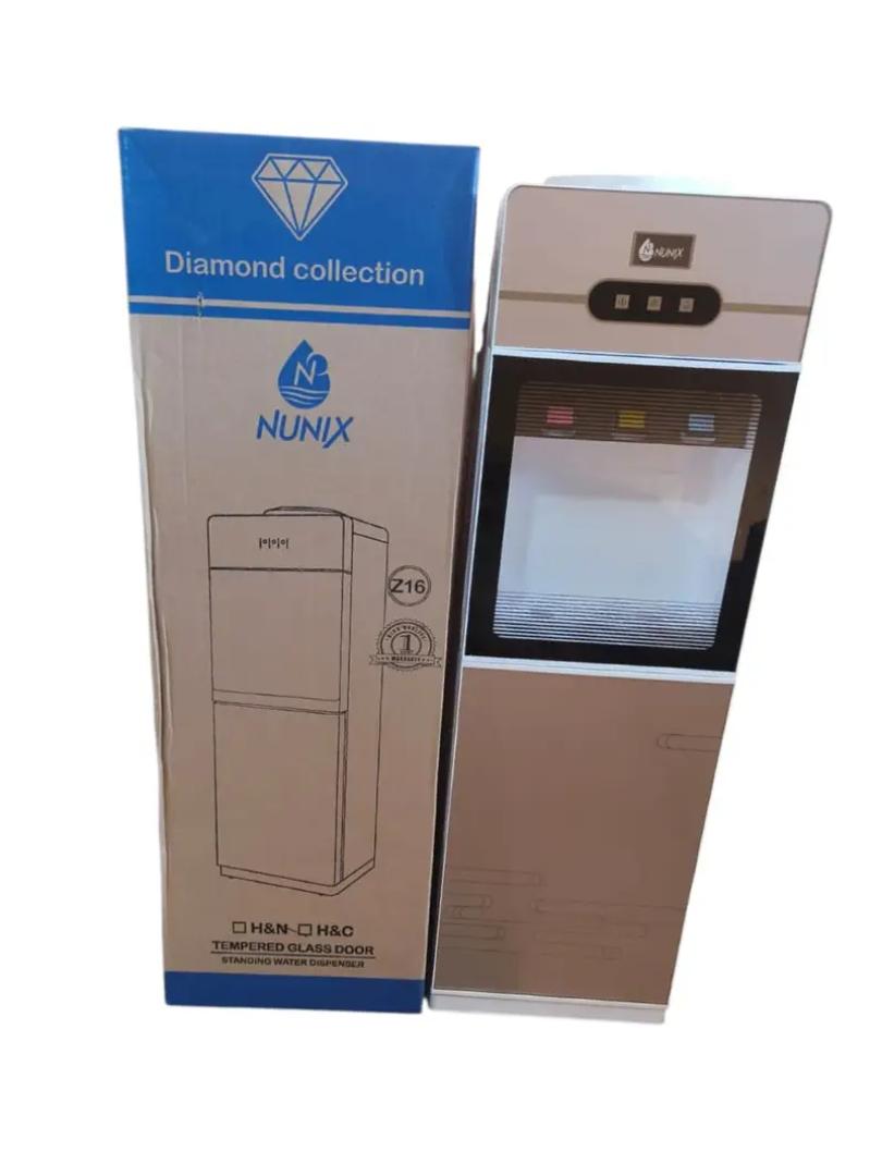 Nunix Z16C 3 Taps Hot Cold and Normal Water Dispenser Temperature control, Storage cabinet in bottom, Stainless steel tank