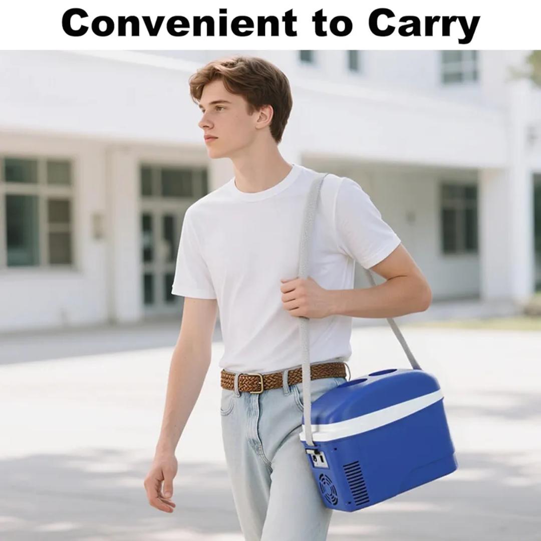 7.5L Portable mini Car Refrigerator Car Dual-Use Mini Refrigerator Heating and Cooling Box With Cup Holder for car and home use