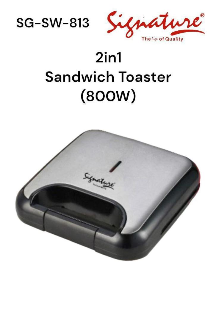 Signature SG-SW813 Sandwich Maker high Quality Nonstick Teflon Coating Sandwich Maker 700-800W