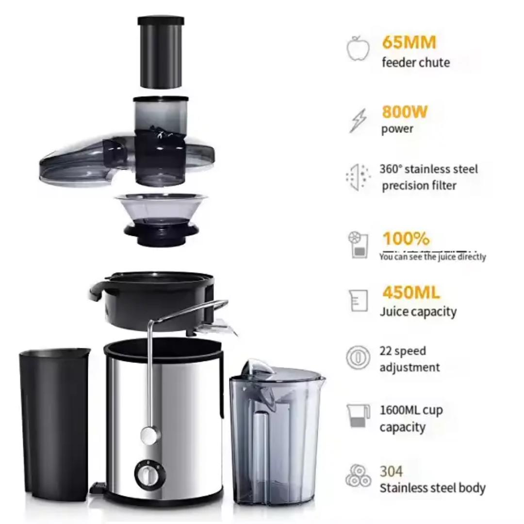 Rashnik RN-1725 Juice Extractor / Juicer

with 1.5L residual jar and stainless steel body 600W