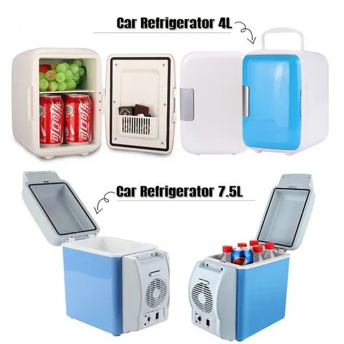 Mini Portable Car Fridge Warmer & Refrigerator Mini Refrigerator Car Refrigerator Home Dual Use 7.5L Portable Car Small Heater and Cooler Cooling Small Refrigerator DC Cooler Small Refrigerator