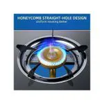 Ailyons glass tampered 2 burner gas cooker stove with auto ignition, 6kg gas regulator, 1.5m gas pipe and 2pcs clips