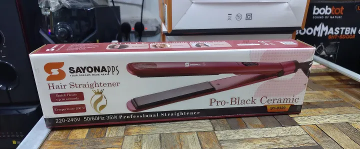 Sayona SY-9329 pro-black ceramic professional hair straightener 220-240V 50/60Hz 35W 200°C