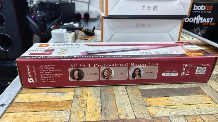 Sayona SY-9329 pro-black ceramic professional hair straightener 220-240V 50/60Hz 35W 200°C