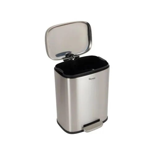 Ramtons 20L stainless steel pedal bin with inner plastic basket soft close lid ramtons pedal bin