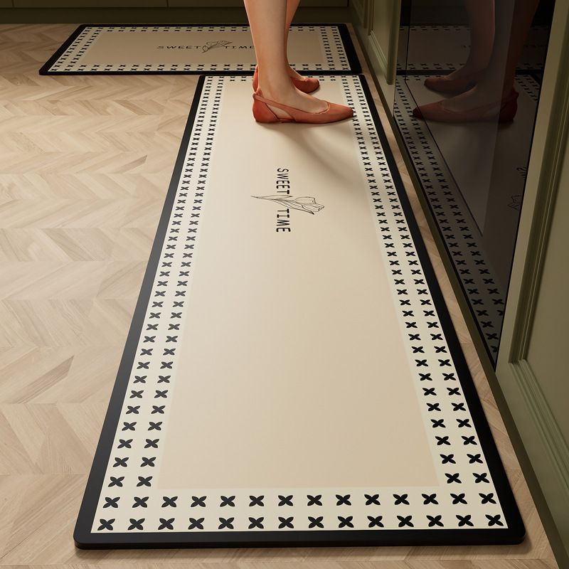 Rubber Bottom Anti‑Slip Kitchen Mats – 2pcs Set