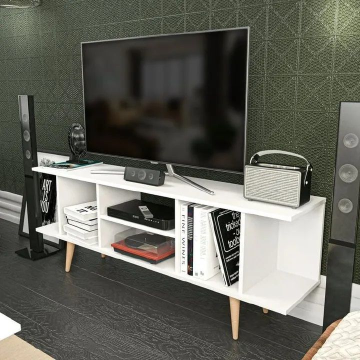 ESSMA WOODS 5FT TV Stand for up to 75'' – Modern Design with Premium Particleboard & PVC Edge Protection