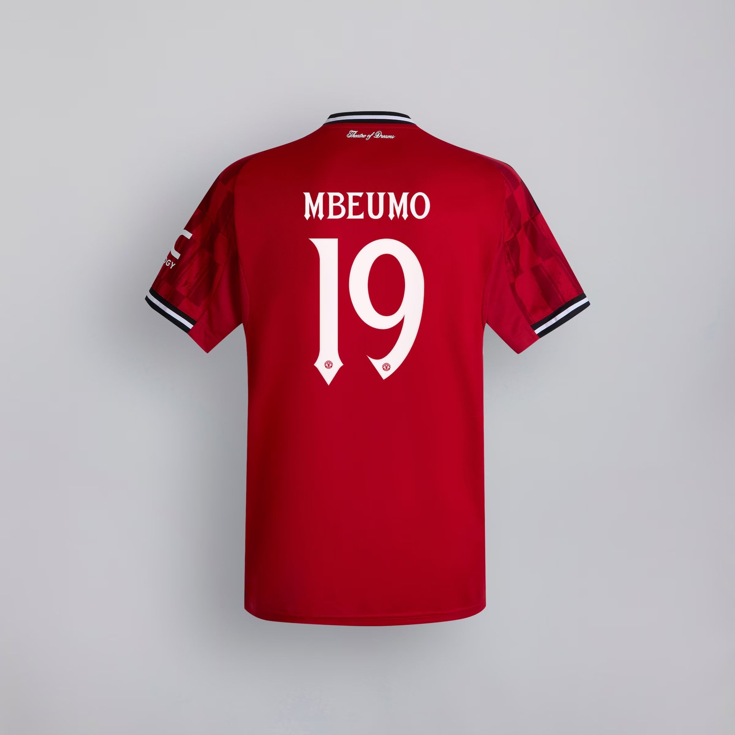 Manchester United 25/26 Home Jersey with Mbeumo 19 Club Printing