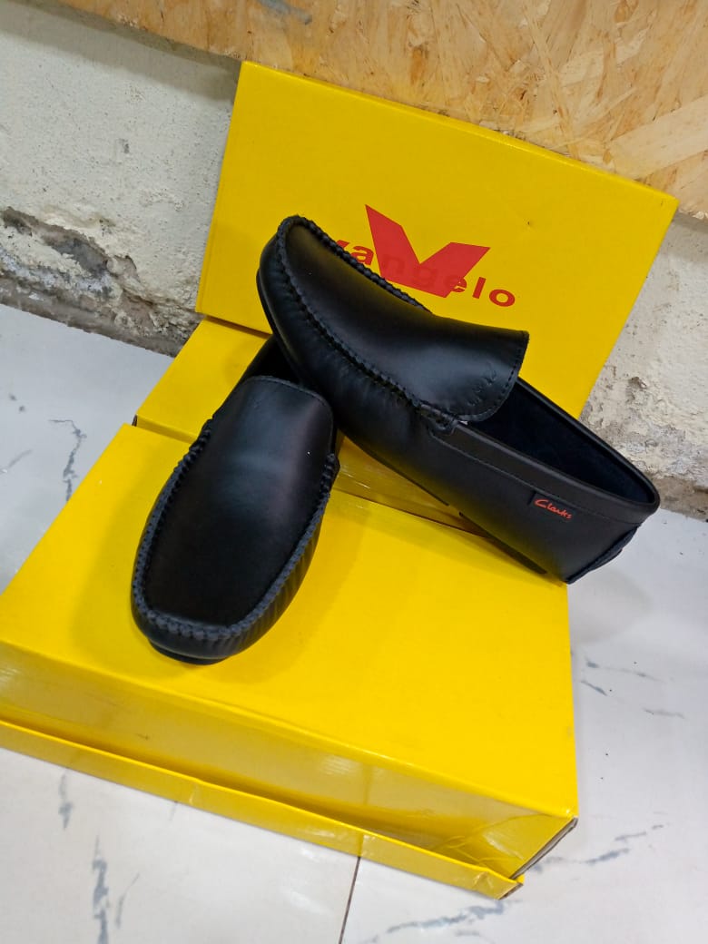 crarks black mens loafers shoes