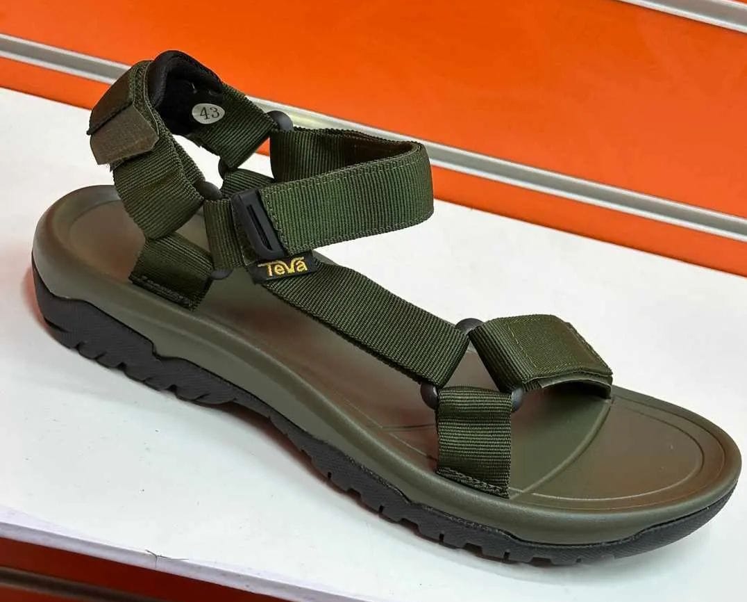 outdoor men`s open teva shoes green