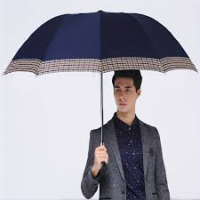 double person men business umbrella