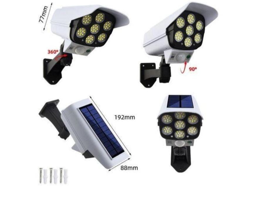 Solar dummy camera 
✅Scare the thief
✅solar charged
✅180w