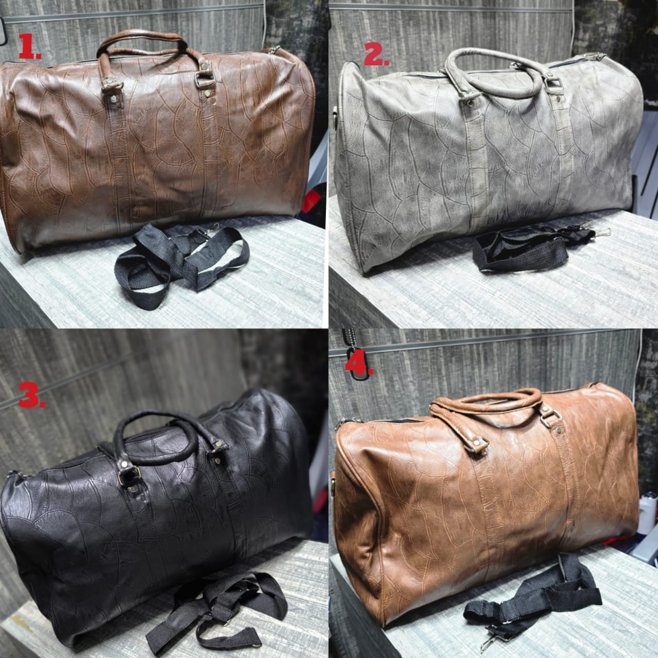 High Quality Leather Duffel Bag ▪Big Size:46cm*28cm*24cm
▪Ideal for vacations, business trips e.t.c.
▪Travel in style✈.