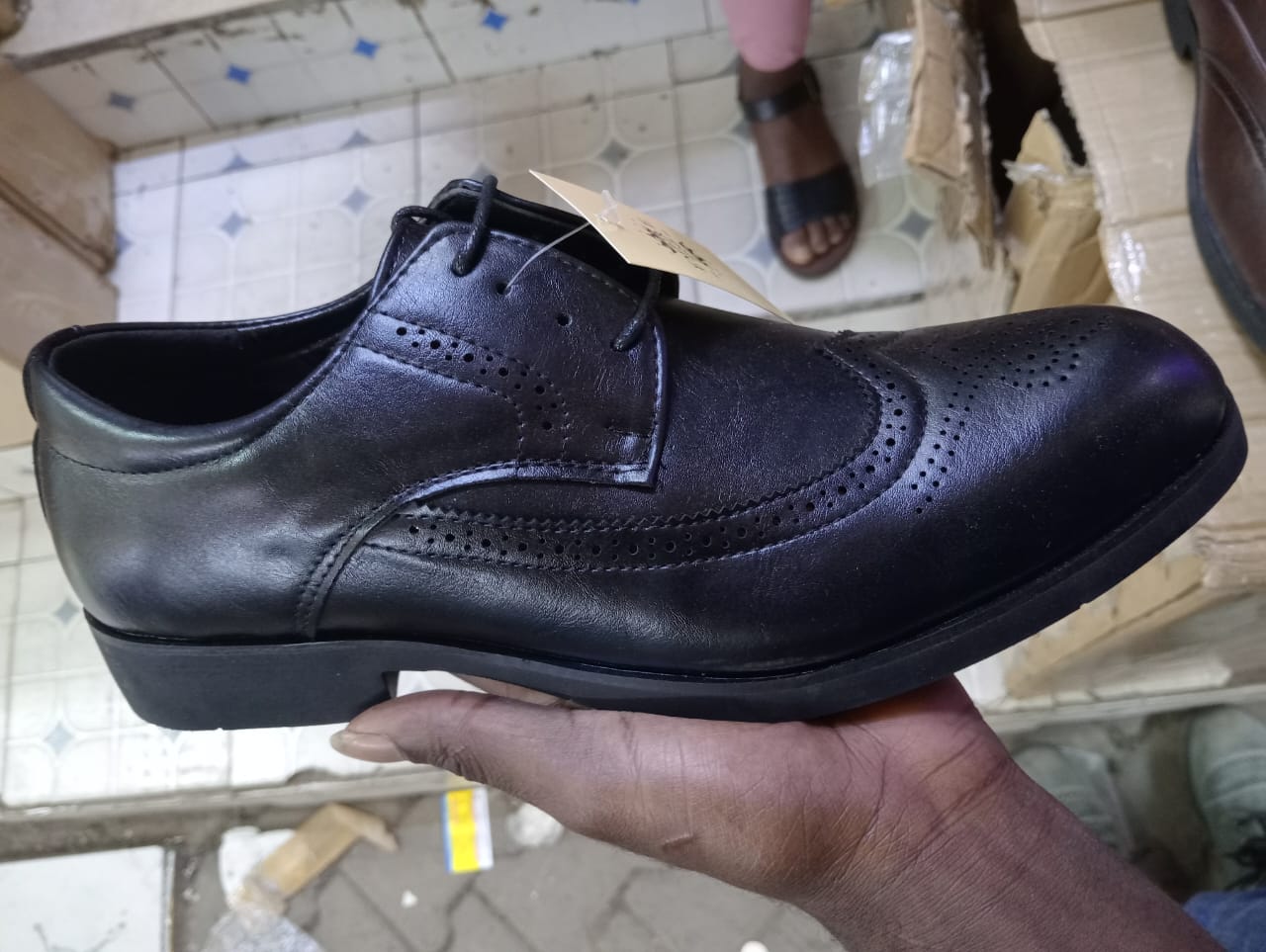 Chocolate laced oxford official leather shoes with durable leather soles / Office shoe / work shoes/ leather shoes / Official shoes