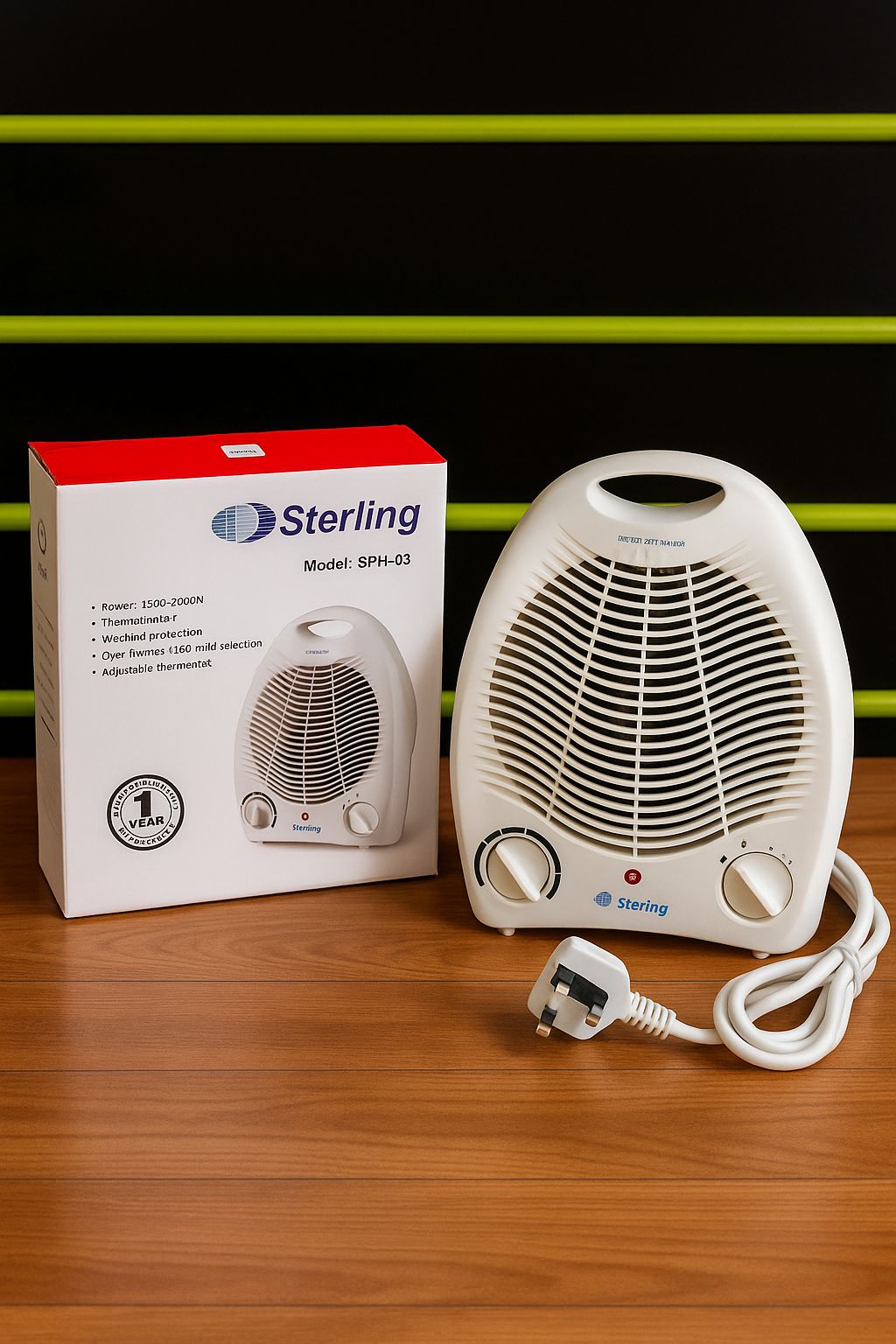 Compact Room Heater – Powerful Warmth in a Sleek  Design"Fan Heater – All-Season Comfort with Adjustable Thermostat, Cool/Warm/Hot Wind Modes & Sleek Portable Design 💨🏠