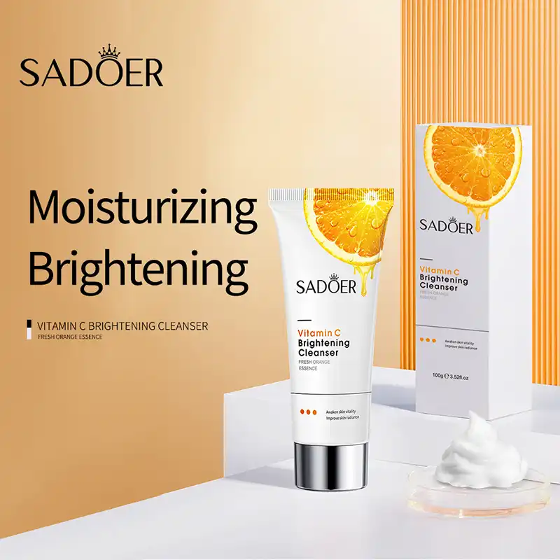 Vitamin C Face Cleansers 100g Skin Care Cleaner Shrink Pore Deep Cleaning Care Skin Rejuvenation moisturizing Face Wash Oil Control
