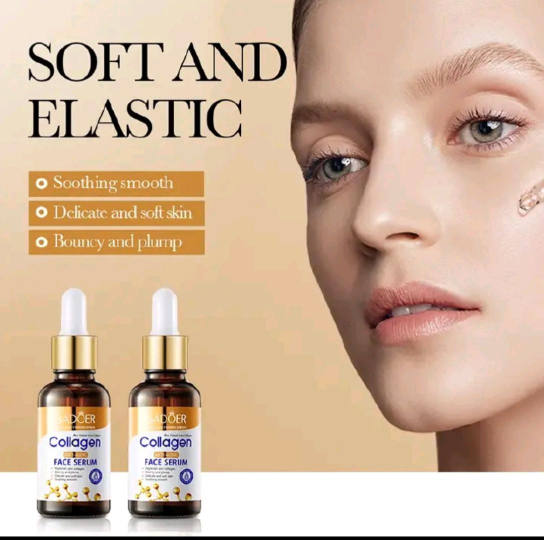 Collagen Serum, Deep Repair Anti-aging , Anti-Wrinkles Face Serum, Fades Dark Marks, Moisturize, Skin Tightening, Can Combine with Vitamin C, Fades Freckles (Sun Burn), Shrink Pores and Brighten