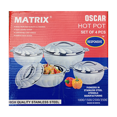 STAINLESS STEELHOTPOTS 4PCS Hot Pots Set Serving Dishes Insulated Stainless Steel Kitchen & Dining Room Appliances high Quality 4PCS Set Stainless Steel Durable Hotpots