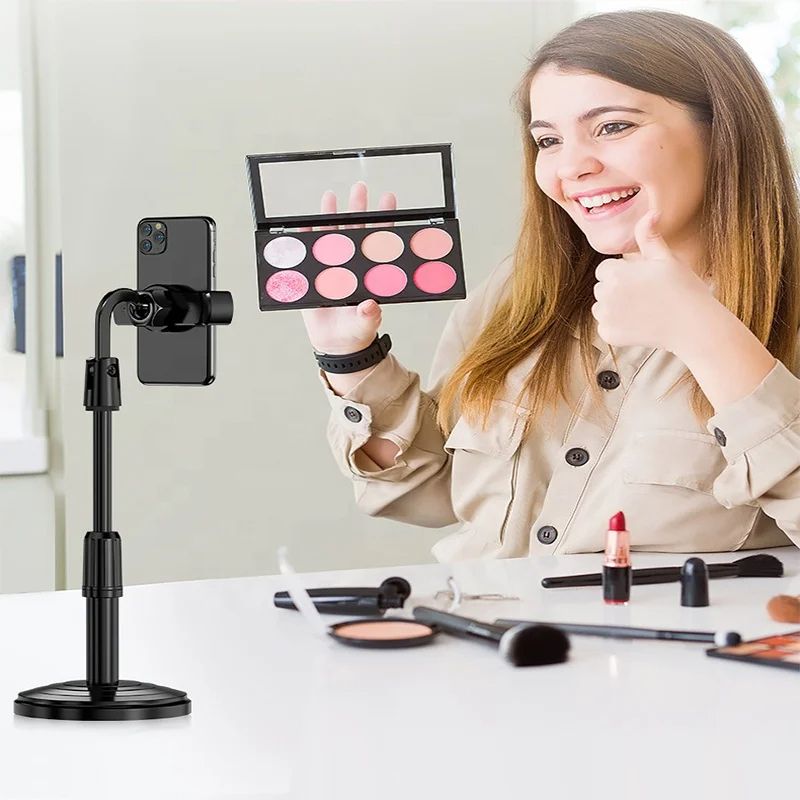 Multi-functional Retractable Mobile Phone Stand For Live Broadcast Desk Table Clip Bracket Table Mount Cell Phone Support Holder