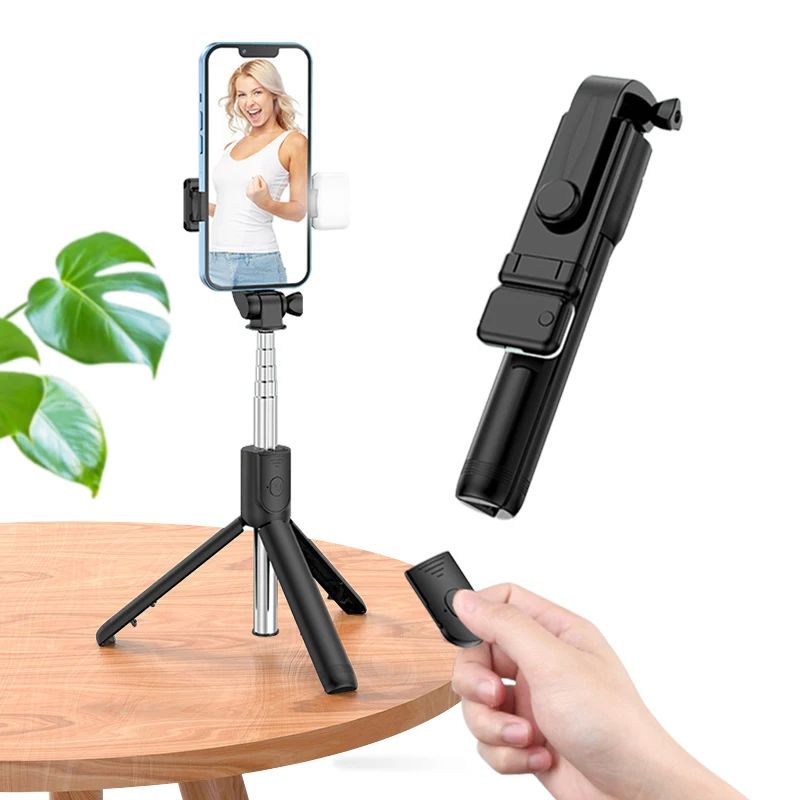 3-in-1 Selfie Stick Tripod With LED Light & Bluetooth Remote Extendable Phone Holder For Smartphone