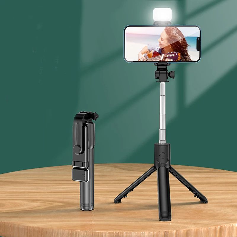 3-in-1 Selfie Stick Tripod With LED Light & Bluetooth Remote Extendable Phone Holder For Smartphone