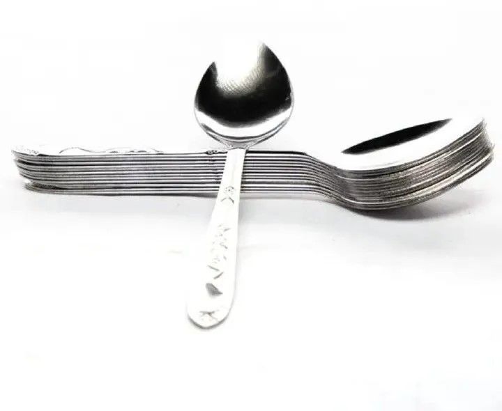 Stainless Steel Dining Spoons Set  Premium Silverware for Home & Kitchen