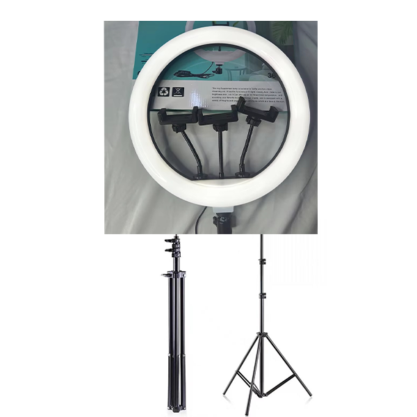 14 inch Ringlight with 3 phone holders and 2.1m stand & three lighting modes