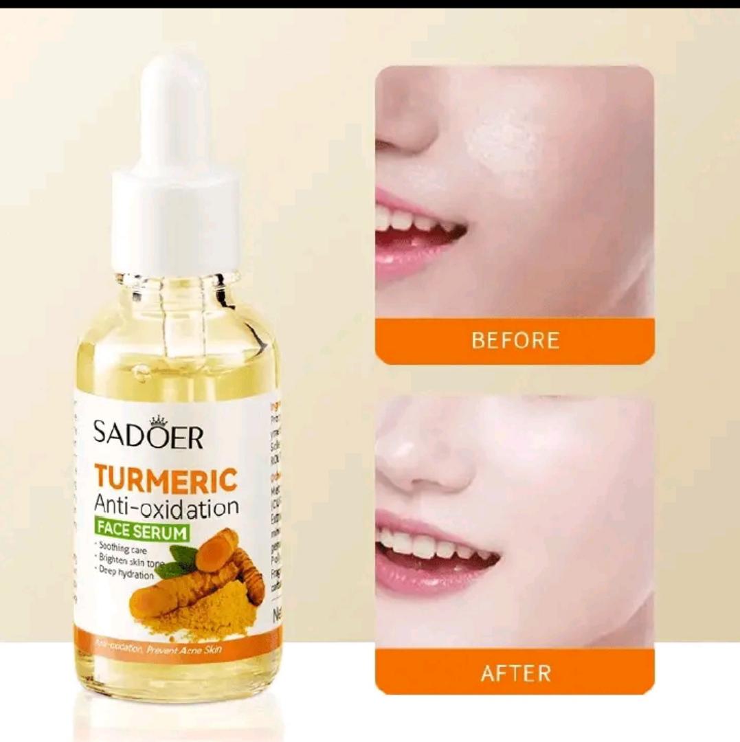 Sadoer Soothing Care, Oil Control Turmeric Serum, Anti Oxidation Acne Removal Tumeric, Effective in Moisturizing Smoothening, Evens Skin Tone, Deep Hydration Akin to Vitamin C in achieving Smooth Skin