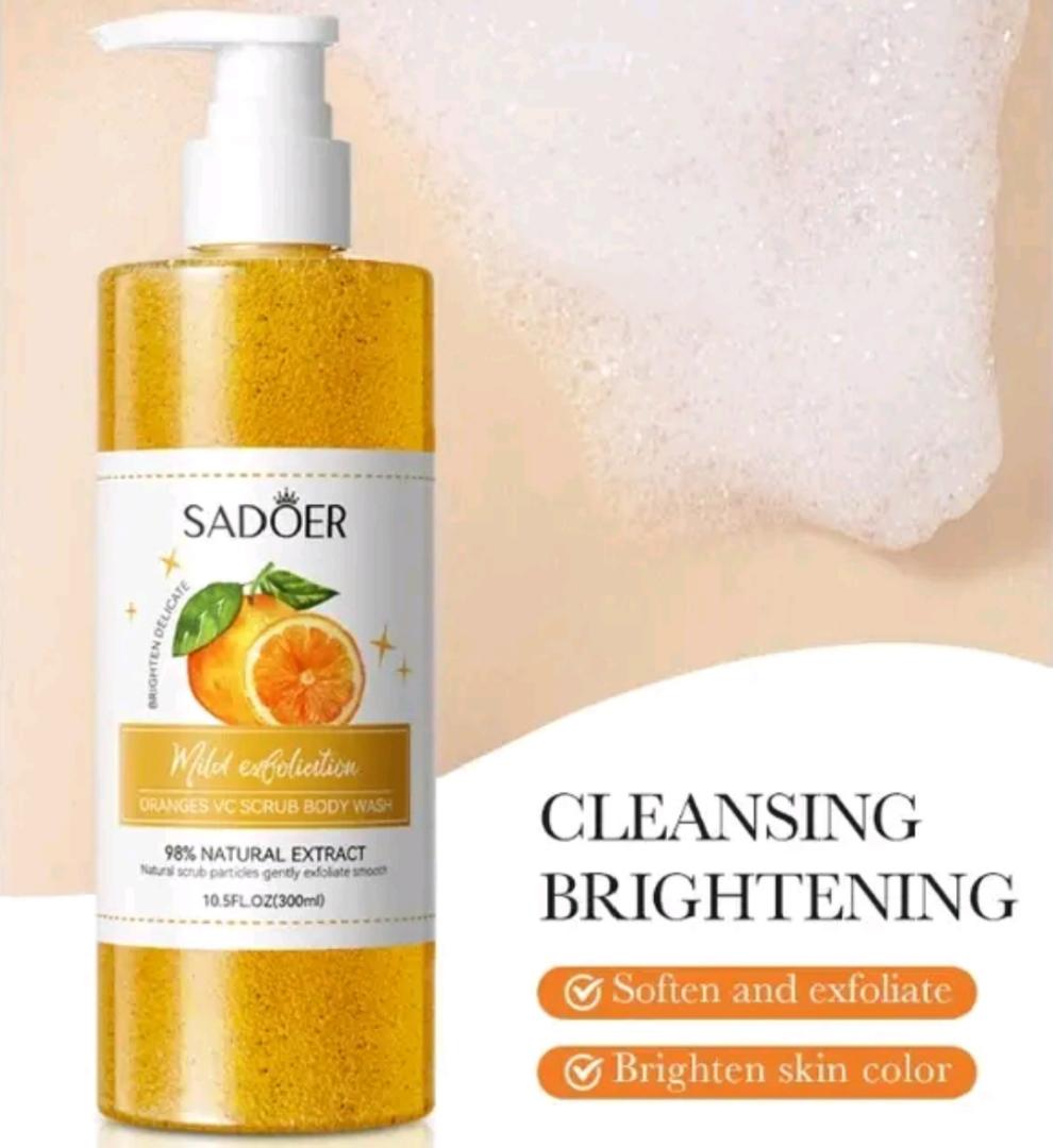 Sadoer Orange VC Scrub Body Wash Shower Gel -500ml