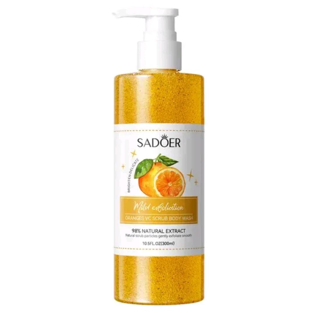Sadoer Orange VC Scrub Body Wash Shower Gel -500ml