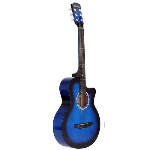 Acoustic Medium Size 6 Stringed Box Guitar - Blue Colour