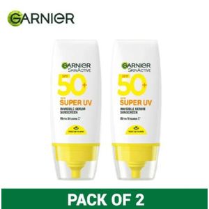 Garnier Even & Matte Double Sun Protection: Twin Super UV spf50 Serum Sunscreen (Pack of 2)