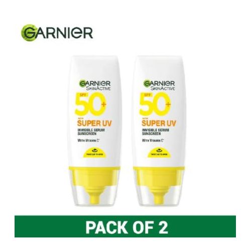 Garnier Even & Matte Double Sun Protection: Twin Super UV spf50 Serum Sunscreen (Pack of 2)
